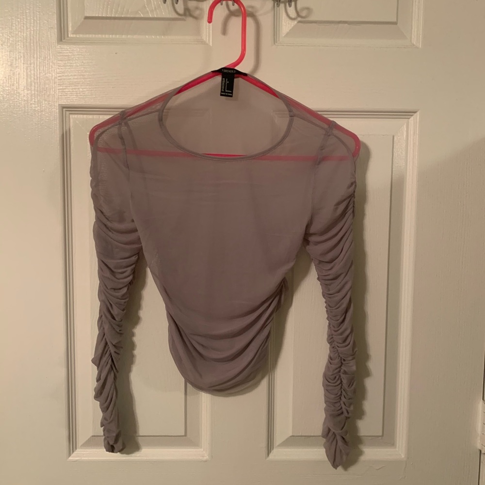 Mesh purple long sleeve